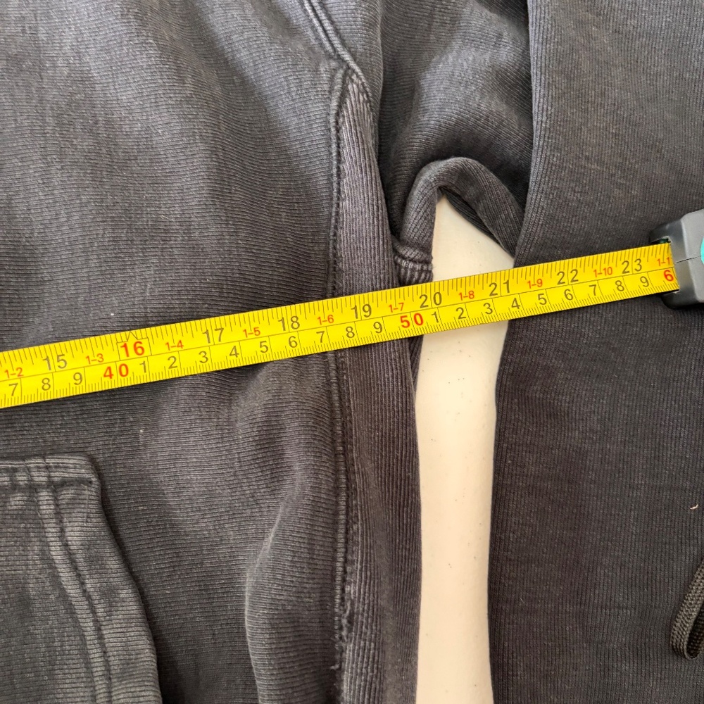 Vintage Champion Reverse Weave Solid Black Logo H… - image 6